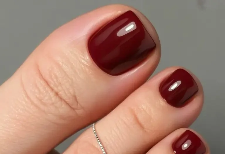 Pedicure com verniz de gel