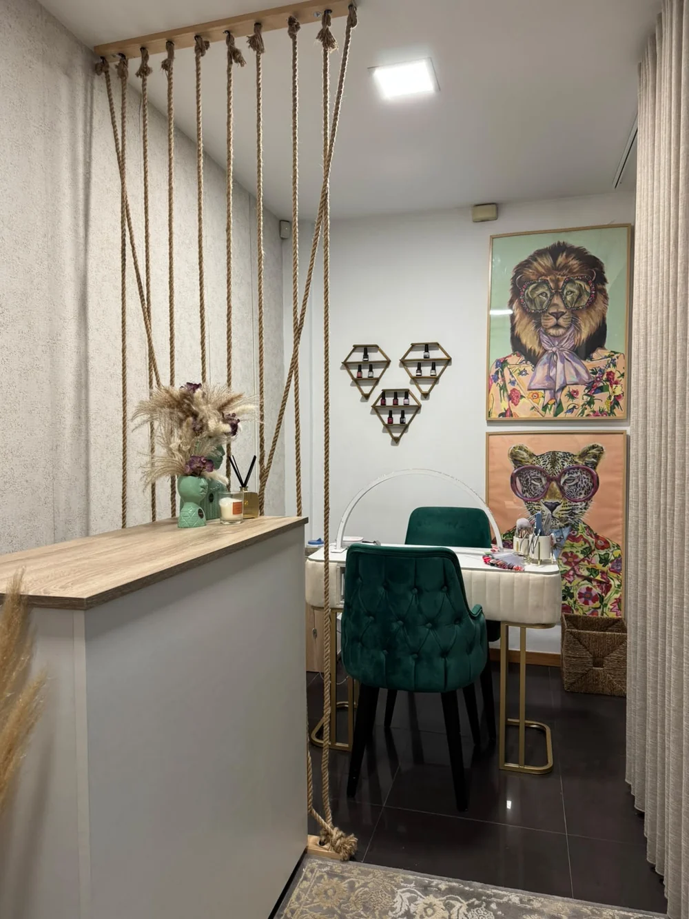 O espaço do Glamour, em Braga, onde a Diana trabalha